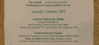 Scramble à 2 – Initiation gratuite au Golf – Marché producteurs locaux – Samedi 1er octobre 2022